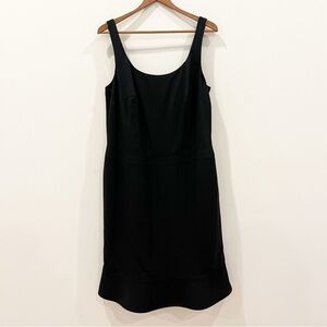 Akris Punto Black Sleeveless Dress Womens 14 Wool Lined Career Quiet Luxury LBD